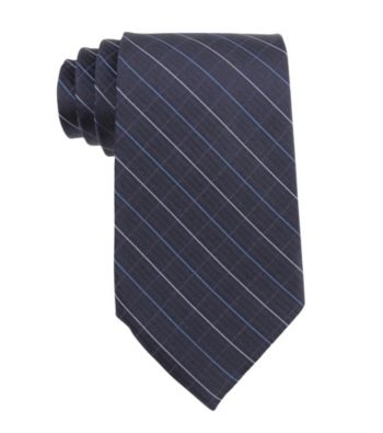 Calvin Klein Men's Etched Windowpane Regular Width Silk Tie