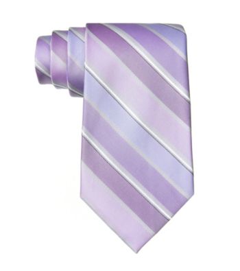 Calvin Klein Men's Lucite Stripe Regular Width Silk Tie