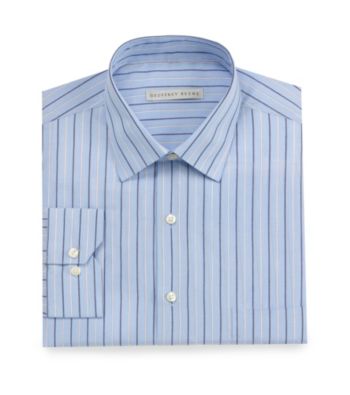 Geoffrey Beene® Men's Blue Velvet Stripe Long Sleeve Dress Shirt