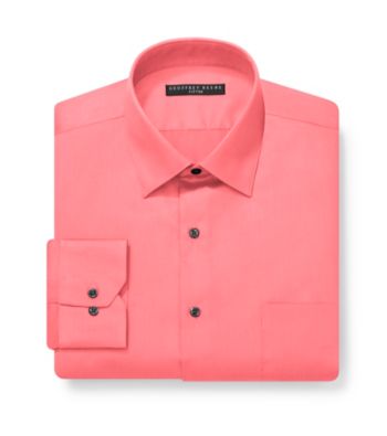 Geoffrey Beene® Men's Orange Fitted Long Sleeve Dress Shirt