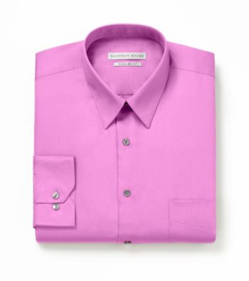 Geoffrey Beene® Men's Bright Rose Long Sleeve Solid Dress Shirt