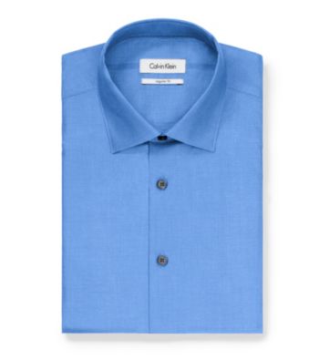 Calvin Klein Men's Cobalt Long Sleeve Dress Shirt