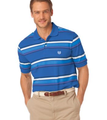 Chaps Men's Short Sleeve Island Multi Stripe Polo Men's