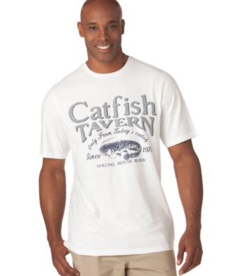 Chaps® Men's White Catfish Tavern Tee