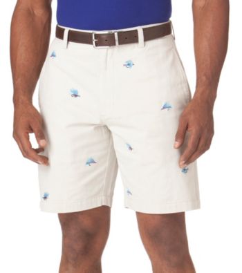 Chaps® Men's Stone Embroidered Fishing Lure Shorts