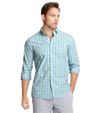 Izod® Men's Long Sleeve Button Down Tattersall