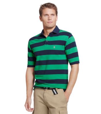 Izod® Men's Pique Rugby Stripe Polo