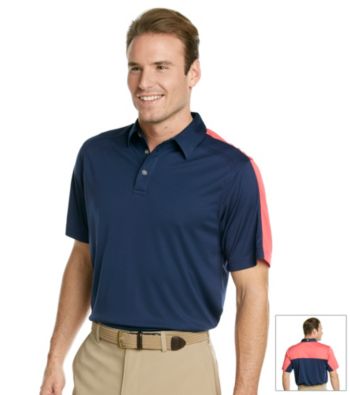 Callaway® Men's Navy Short Sleeve Colorblocked Polo With Vented Back