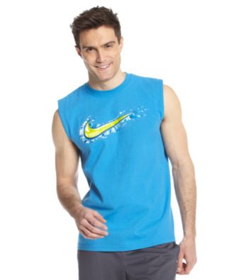 Nike® Men's Photo Blue Liquid Swoosh Sleeveless Tee