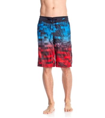 Speedo® Men's Blue Aster Digital Palm E-Board Short
