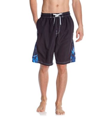 Speedo® Men's Black Weathered Floral Splice Volley Short