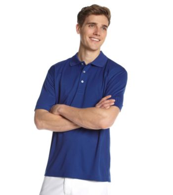 PGA TOUR® Men's Sodalite Blue Solid Mesh Polo