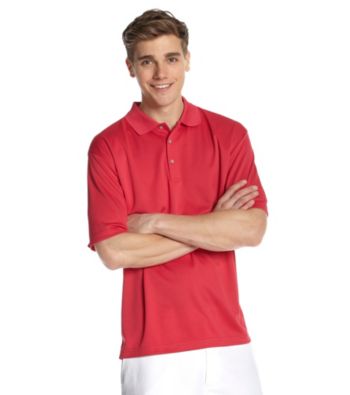 PGA TOUR® Men's Jazzy Pink Solid Mesh Polo