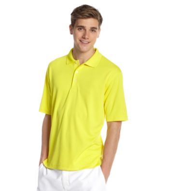 PGA TOUR® Men's Buttercup Yellow Solid Mesh Polo