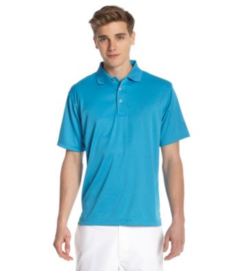 PGA TOUR® Men's Blue Jewel Solid Mesh Polo