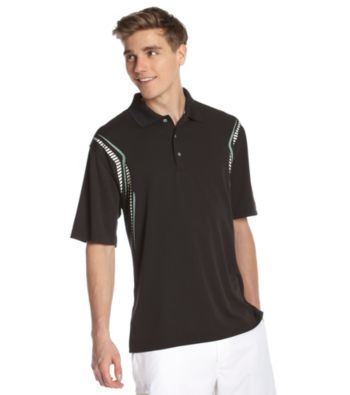 PGA TOUR® Men's Caviar Black Ergo Print Polo
