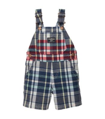 OshKosh B'Gosh® Baby Boys' Blue Plaid Shortall