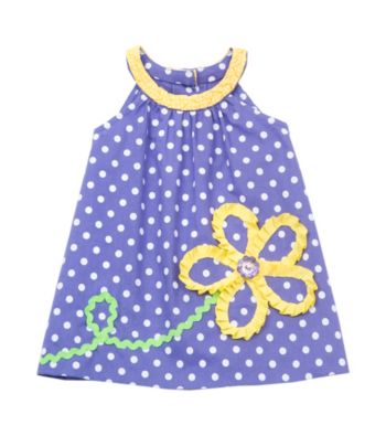 Rare Editions® Baby Girls' Purple Polka-Dot Dress