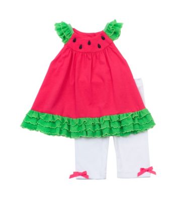Rare Editions® 12M-4T Girls' Fuchsia Watermelon Set