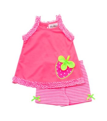 Rare Editions® Baby Girls' Neon Pink Strawberry Set