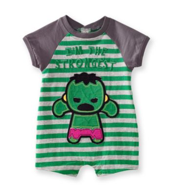 Nannette® Baby Boys' Green Hulk Romper