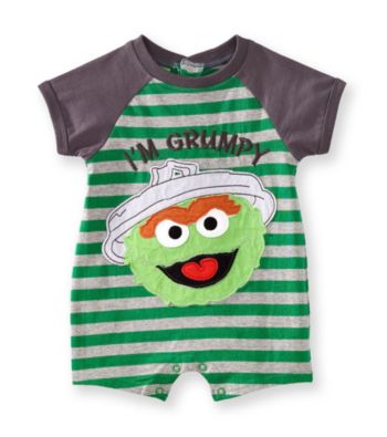 Nannette® Baby Boys' Green Oscar Romper