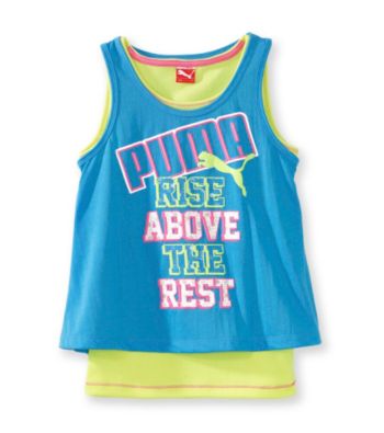 PUMA® Girls' 7-16 Blue Rise Above the Rest Tank
