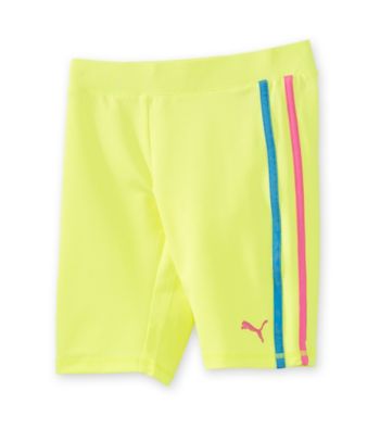 PUMA® Girls' 7-16 Neon Yellow Biker Shorts
