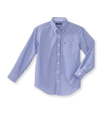 Izod® Boys' 8-20 Blue Long Sleeve Striped Woven