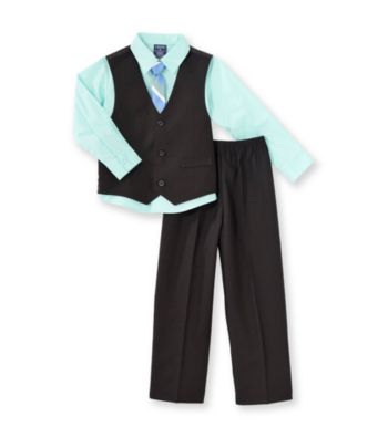 Izod® Boys' 2T-7 Black/Green 3-pc. Dressy Vest Set