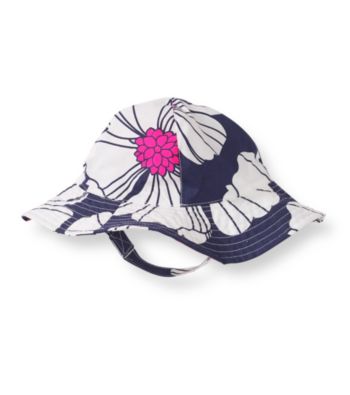 Carter's® Baby Girls' Navy/White Printed Poplin Sunhat