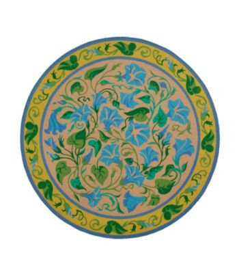 Extra Weave USA Morning Glory Round Printed Jute Rug