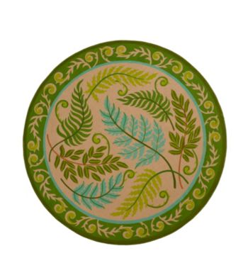 Extra Weave USA Ferns Round Printed Jute Rug