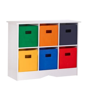 RiverRidge® Kids White Cabinet with 6 Bright Bins