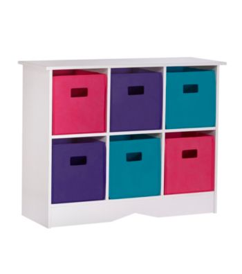 RiverRidge® Kids White Cabinet with 6 Pastel Bins