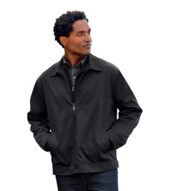 Synrgy Men's Big & Tall Black Basic Bomber Jacket