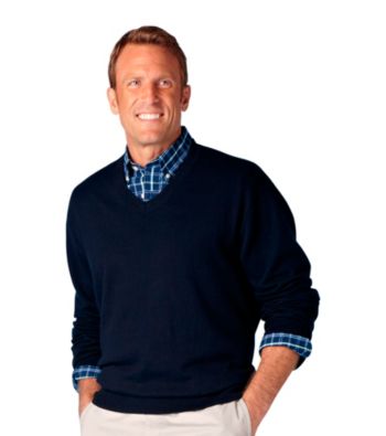 Oak Hill® Men's Big & Tall Solid V-Neck Sweater