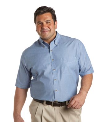 Harbor Bay® Men's Big & Tall Blue 'Easy-Care' Fineline Stripe Woven