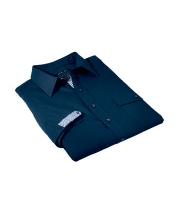 Synrgy Men's Big & Tall Officer Navy Military Pilot Shirt