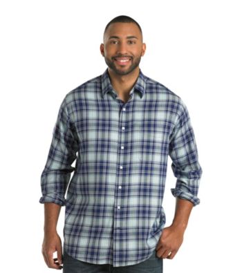 True Nation™ Men's Multi Navy Long Sleeve Plaid Sport Shirt