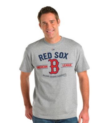 Majestic Men's Big & Tall MLB Red Sox Bee Line Heather Tee