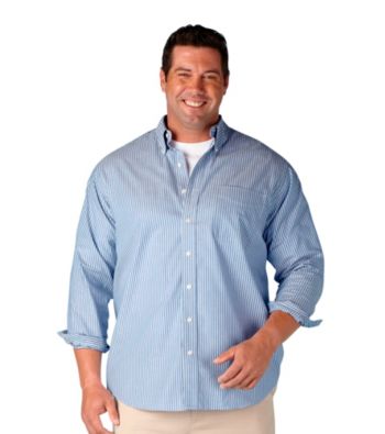 Oak Hill® Men's Big & Tall Continuous Comfort Long Sleeve Bengal Stripe Woven