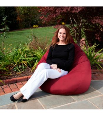 Gold Medal Solid Outdoor Weather Resistant Tear Drop Bean Bag