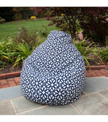 Gold Medal Luxe Indigo Outdoor Weather Resistant Tear Drop Bean Bag