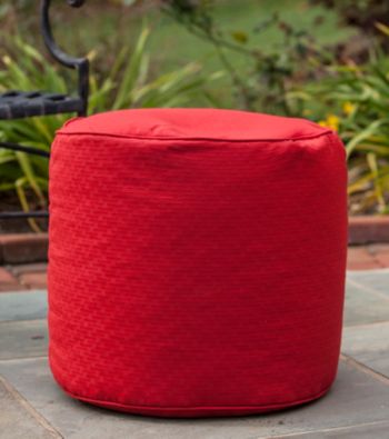 Gold Medal Textured Outdoor Weather Resistant Ottoman