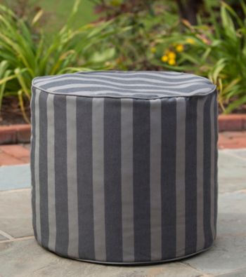 Gold Medal Parkway Carbon Outdoor Weather Resistant Ottoman