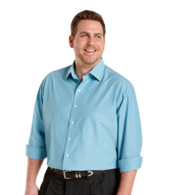 Synrgy Men's Big & Tall Ultramarine Blue Long Sleeve Skinny Bengal Stripe Shirt