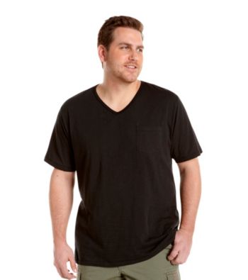 True Nation™ Men's Big & Tall Short Sleeve V-Neck Slub Pocket Tee