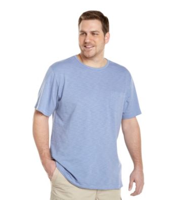 True Nation™ Men's Big & Tall English Blue Crewneck Slub Pocket Tee