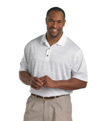 Reebok® Men's Big & Tall White Play Dry® Short Sleeve Golf Polo